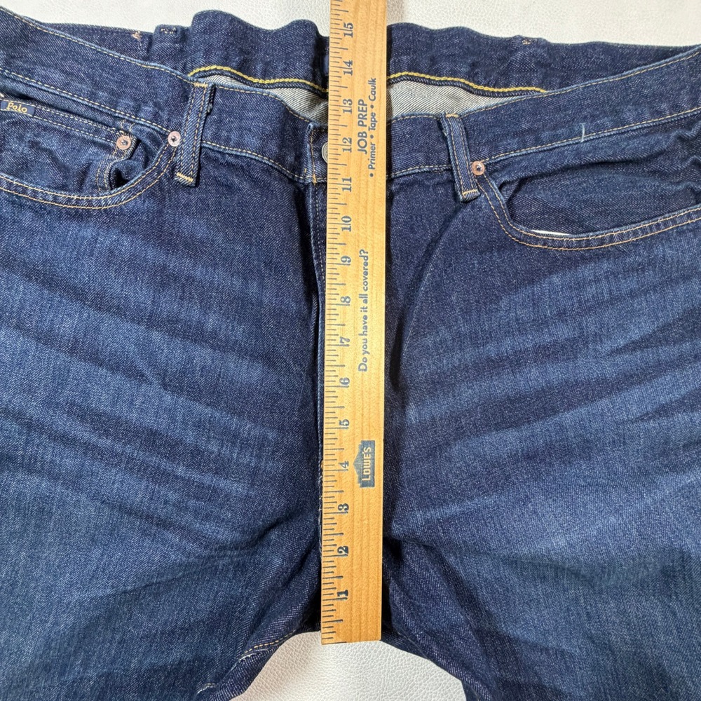 Polo Ralph Lauren Mens 40x30 Hampton Relaxed Straight Jeans Dark Indigo Denim - Picture 7 of 10